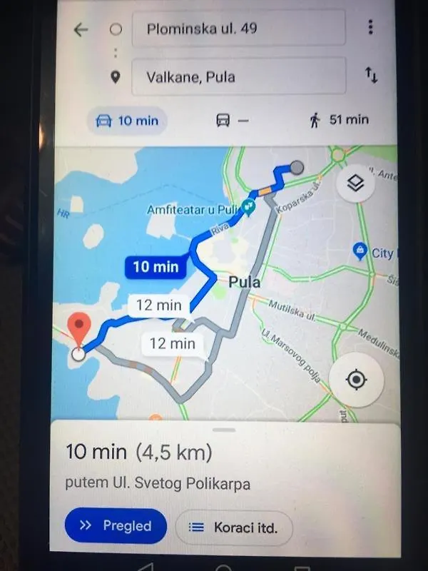Апартаменты Studio Dama Blizina Amfiteatra I Bus Kolodvora ,Besplatan Privatni Parking,Self-Check- In Пула